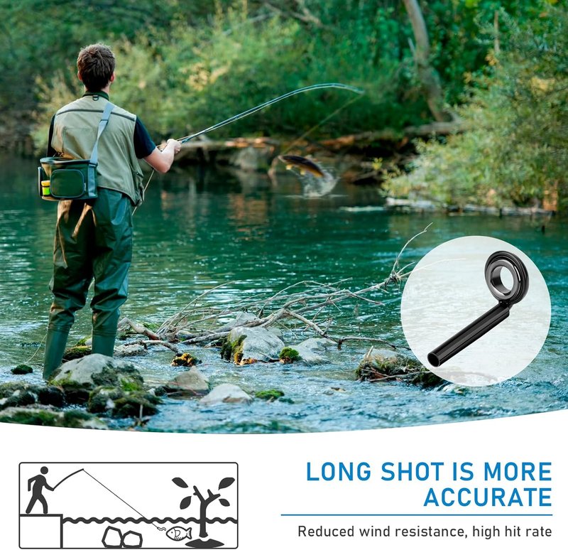 Micro Rod Tips Repair Kit - 70pcs Fly Rod Replacement Tips | 10 Sizes, Durable Box Included