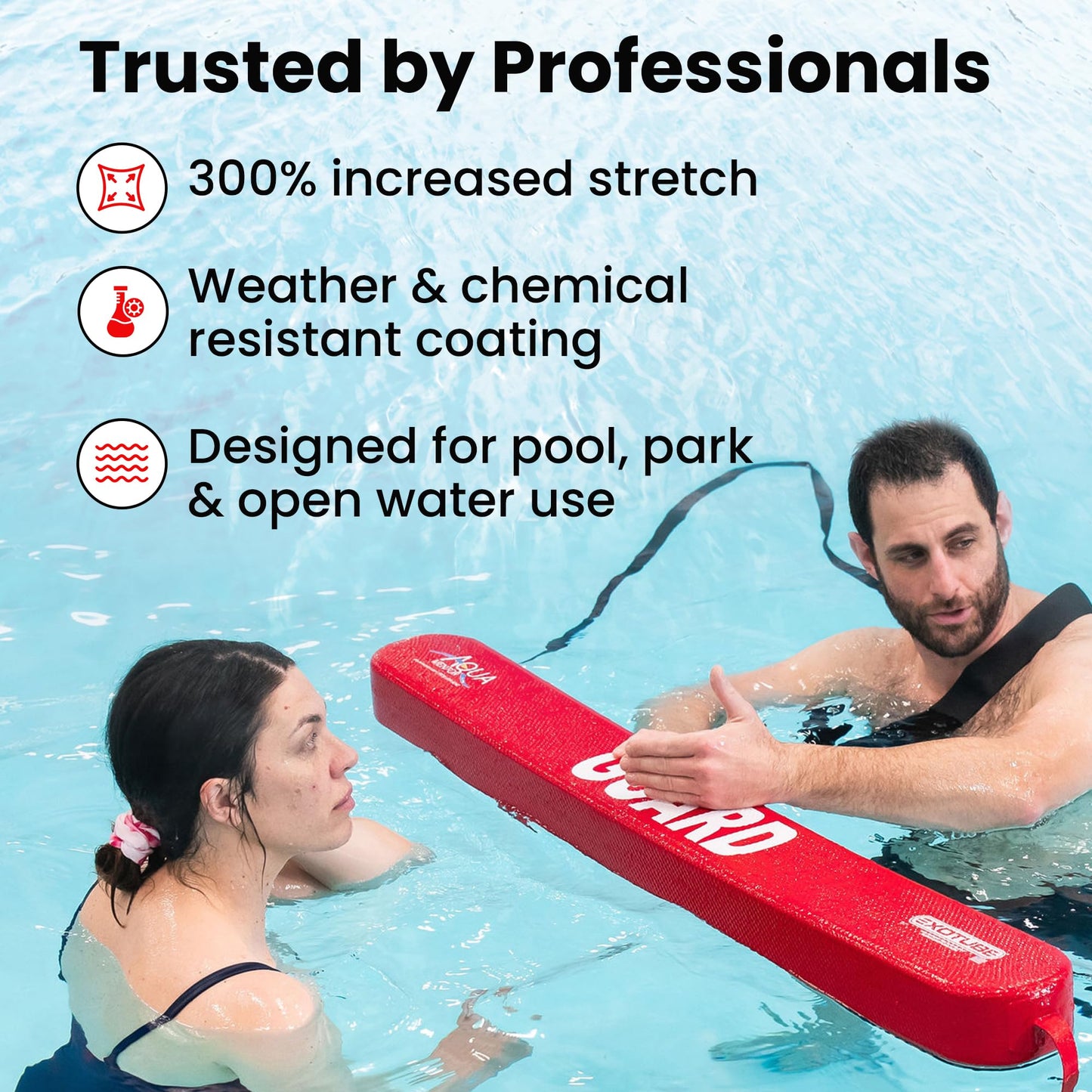 Aquamentor 40" - 50" ExoTube - Made in The USA - Lifeguard Rescue Tube, Pick Resistant Mesh Casing, Crafted for Durability, Superior Grip, and Performance in Lifesaving Emergencies