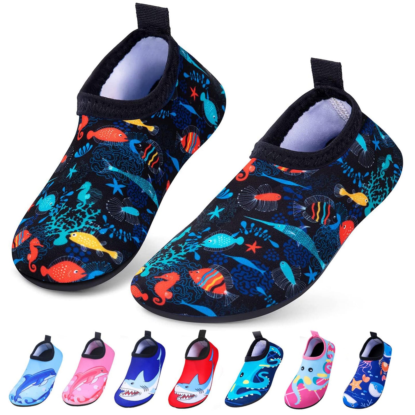 Kids Boys Girls Swim Water Shoes, Toddler Kids Swim Water Shoes Non-Slip Quick Dry Beach Shoes,Barefoot Sports Shoes Aqua Socks for Beach Outdoor Sports