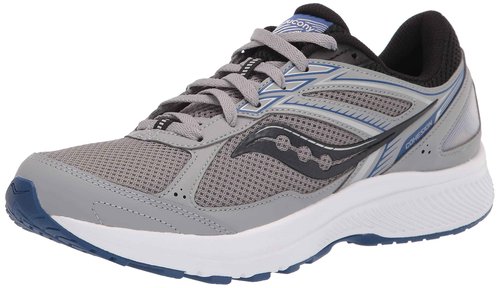 Saucony Men's Cohesion 14 Road Running Shoe, Alloy/Black/SEA, 13