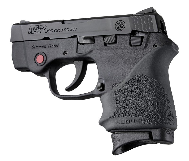 Hogue S&W Bodyguard 380, Taurus TCP & Spectrum HandAll Beavertail Rubber Grip Sleeve, Black - 18500