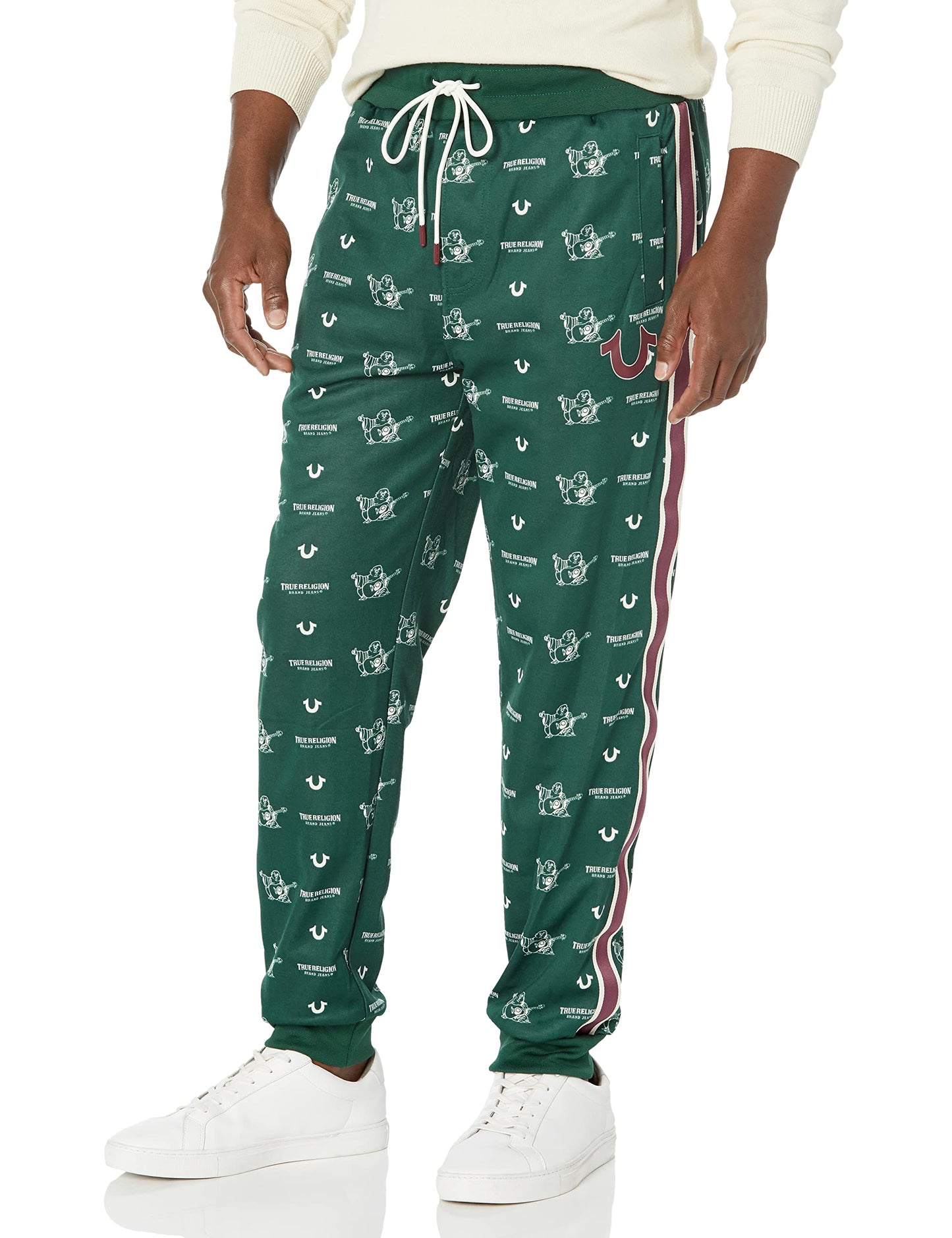 True Religion Men's Monogram Track Pant, Emerald Green, XXXL