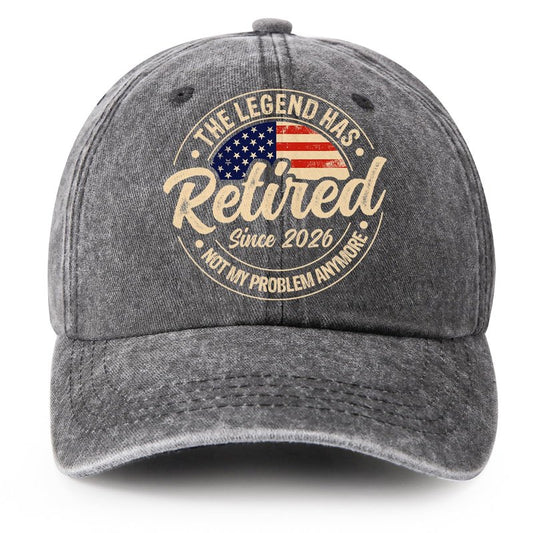 Retirement Gifts for Men 2026, Retired Hat for Men Women, Funny Retired Gifts Ideas, Cool Retirement Gift for Him Husband Boyfriend Dad Coworker, Adjustable Washed Cotton Retireds Baseball Caps Grey