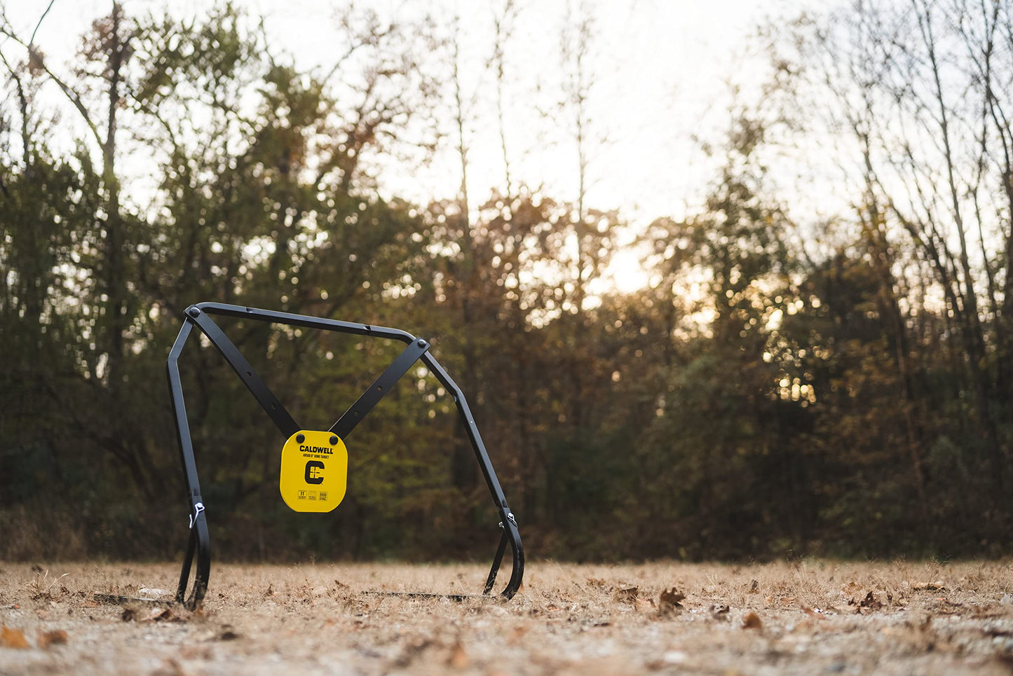 Caldwell Portable Range Kit with 8” AR500 Gong Target, Durable XL Straps, and Steel Target Stand for Easy Range Setup and Transport
