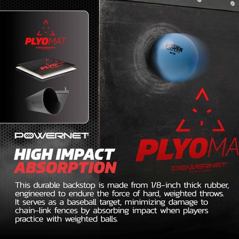 PowerNet Plyometric Training Bundle, Softball & Baseball Training Equipment, Weighted Balls & Hanging Plyo Mat, Portable Backstop for Plyometric Balls, Baseball Pitching Trainer