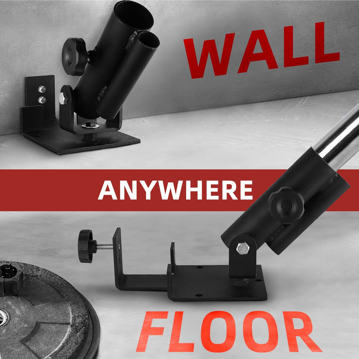 Fitvids 360 Degree Rotation T-Bar Row Landmine Platform, Fits 1-inch and 2-inch Bars