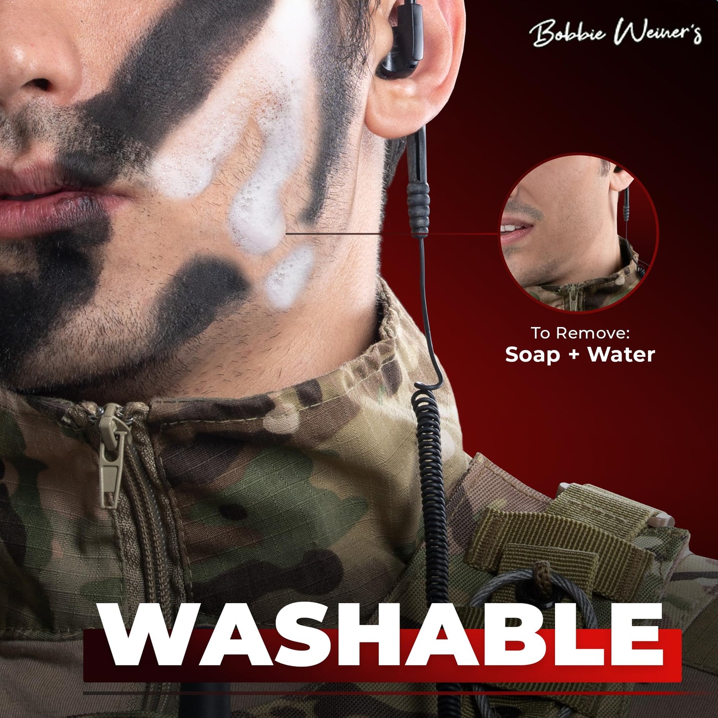 Bobbie Weiner 4 Color Woodland Face Paint Kit, Camouflage