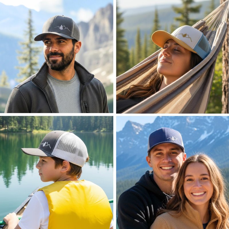 LINDO Trucker Hat [ The Great Outdoors: Silver/White ]