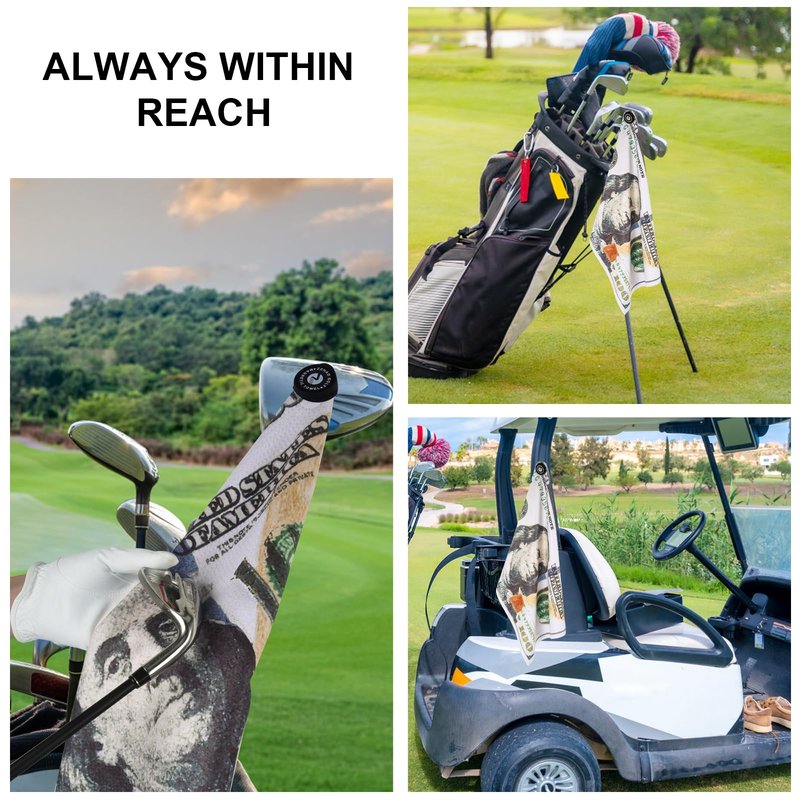 ZZHAO Magnetic Golf Towel,Super Absorbent Microfiber Towels with Clip, Industrial Strength Magnet,Lightweight, Scratch-Resistant, and lint-Free,24x16 Inches for Father's Day