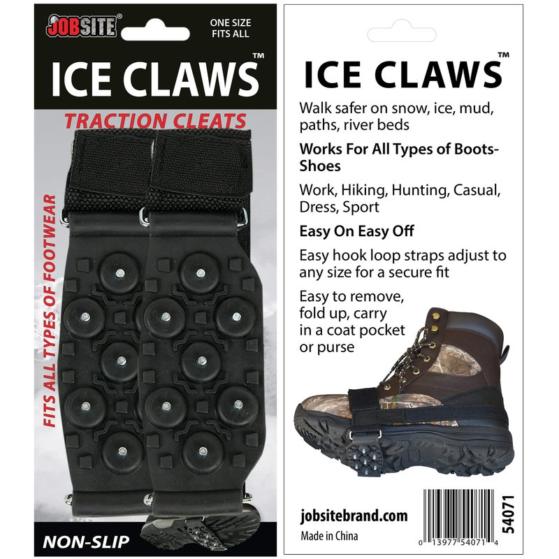 Job SITE Ice Claws Snow & Ice Traction Cleats (2 Pack)