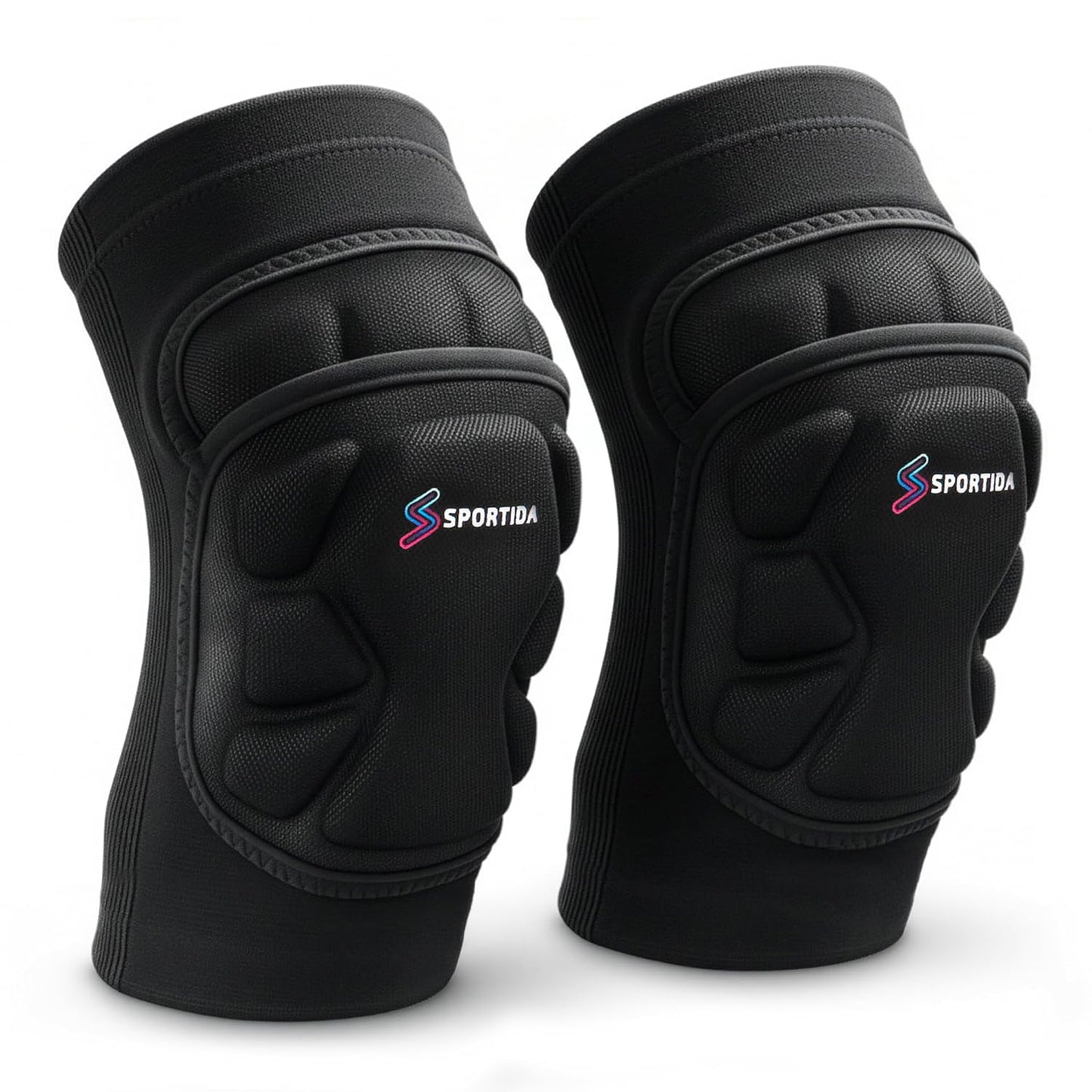 Sports Knee Pads - Ergonomic Segmented Padding for Enhanced Protection | Youth & Adult Sizes, 1 Pair