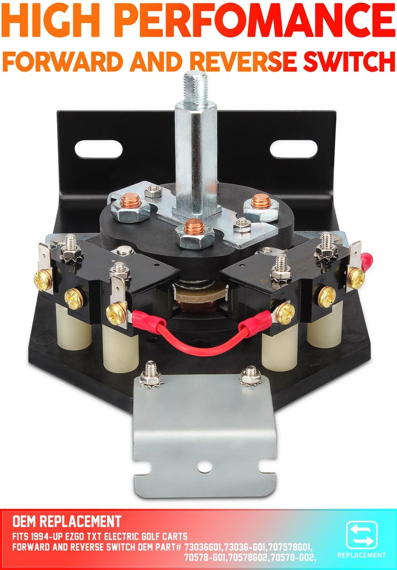 Goanyere EZGO TXT Forward and Reverse Switch Assembly, Golf Cart Forward and Reverse Switch for 1994-UP Electric EZGO TXT, OEM# 70578-G01