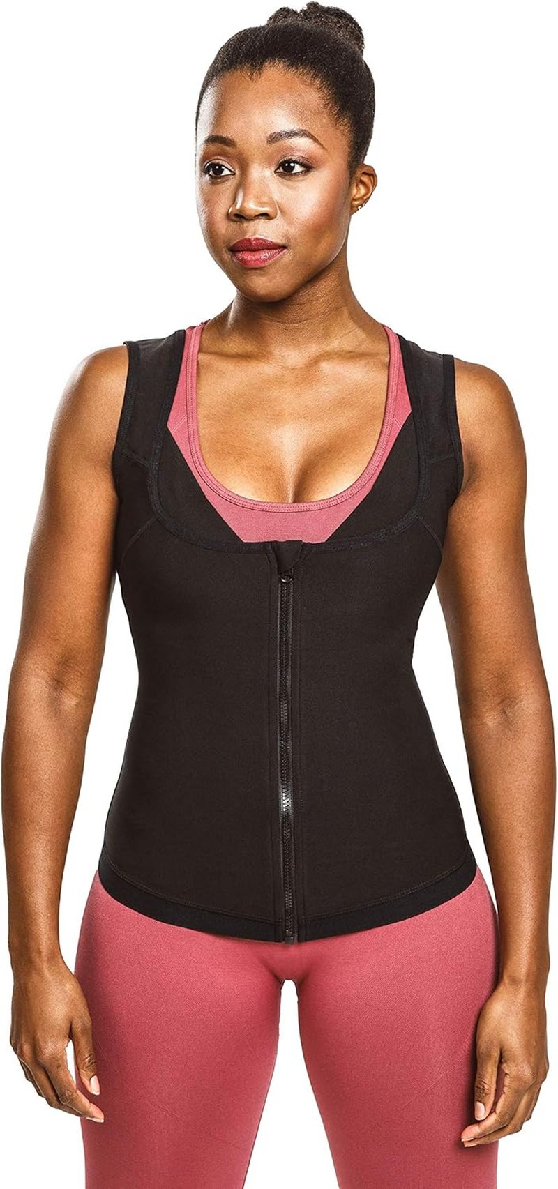 Women's Sauna Shirt - Zip Tank Top for Gym & Exercise | Sweat Shaper Design