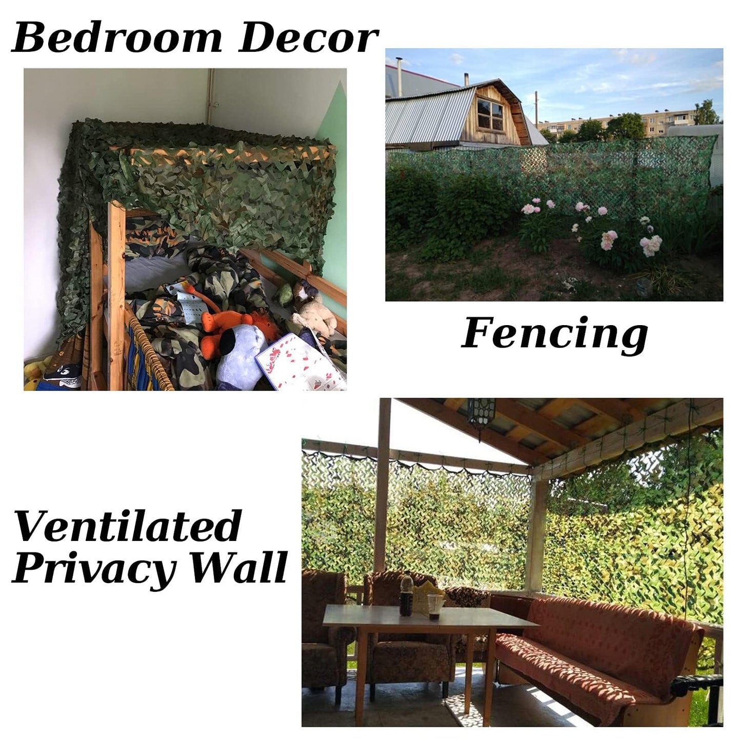Yeacool Hunting Camo Netting Mesh Camouflage Netting Military Surplus Hunting Blind Net for Military Theme Party Decor Backdrop Sunshade Car Cover Camping Shooting (Woodland Camo, 10ftx20ft, 3m*6m)