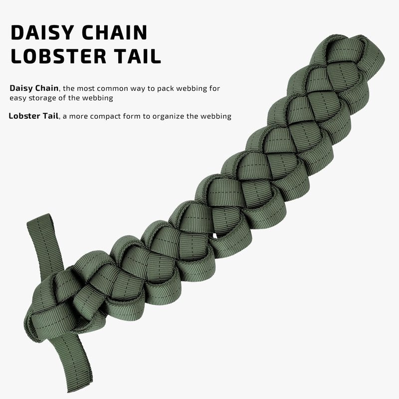 GM CLIMBING 1 inch MIL-W-5625 Nylon Tubular Webbing Milspecs 4000Lbs Durable for Outdoor Tactical Parachute Rescue Survival Tie Down 1 inch x 30Ft / 10 Yards Tan 499
