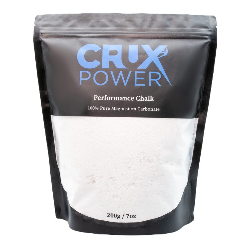 Crux Power Performance Climbing Chalk for Rock Climbing, Gymnastics, Weight Lifting - 100% Pure Magnesium Carbonate, No Drying Agents, Medium Blend Loose Rock Climbing Chalk - 200g