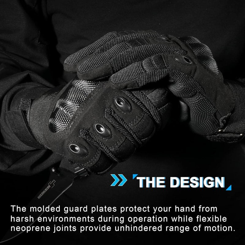 Tactical Gloves for Men - Touchscreen Airsoft & Paintball Motorcycle Gear | Durable & Comfortable Fit