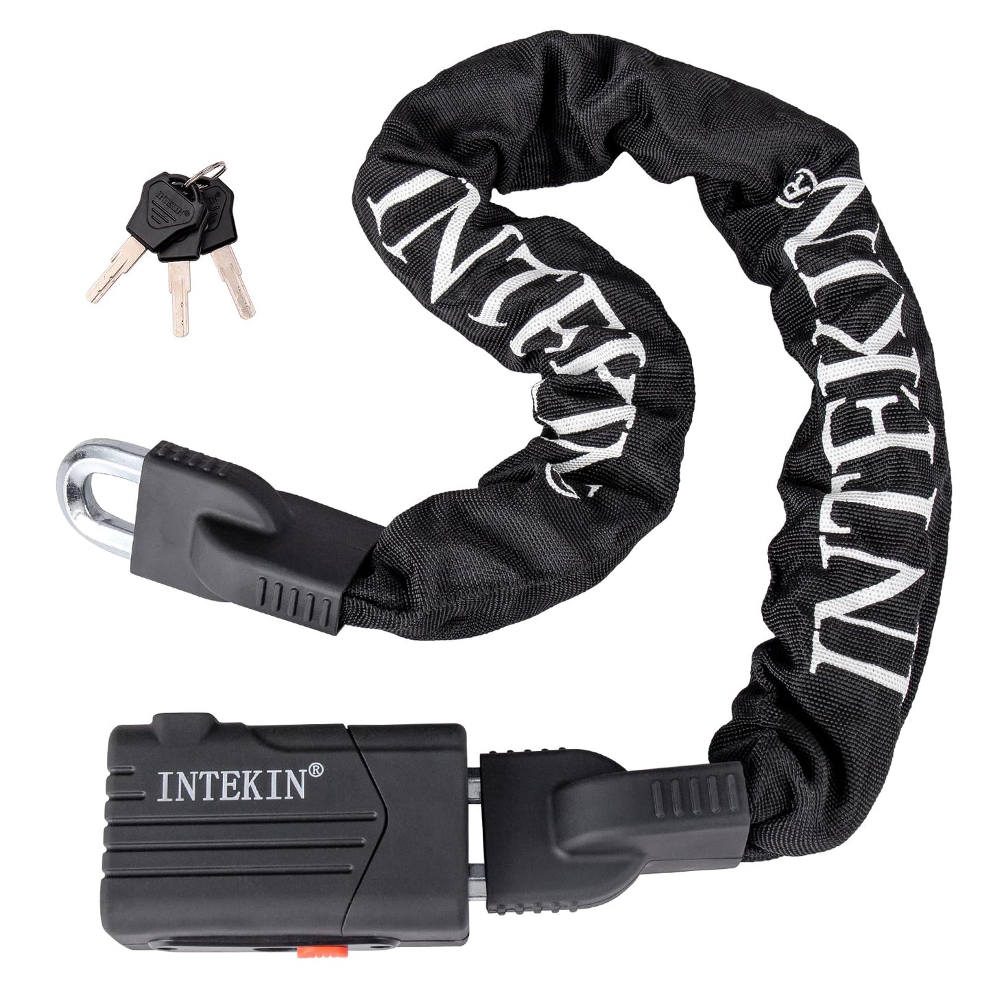INTEKIN Bike Chain Lock 3FT/4FT/5FT Heavy Duty Bike Lock Anti-Theft Bicycle Chain Lock 8mm/10mm Thicker Bicycle Lock Chain Bike Lock with 3 Keys for Bike, Motorcycle