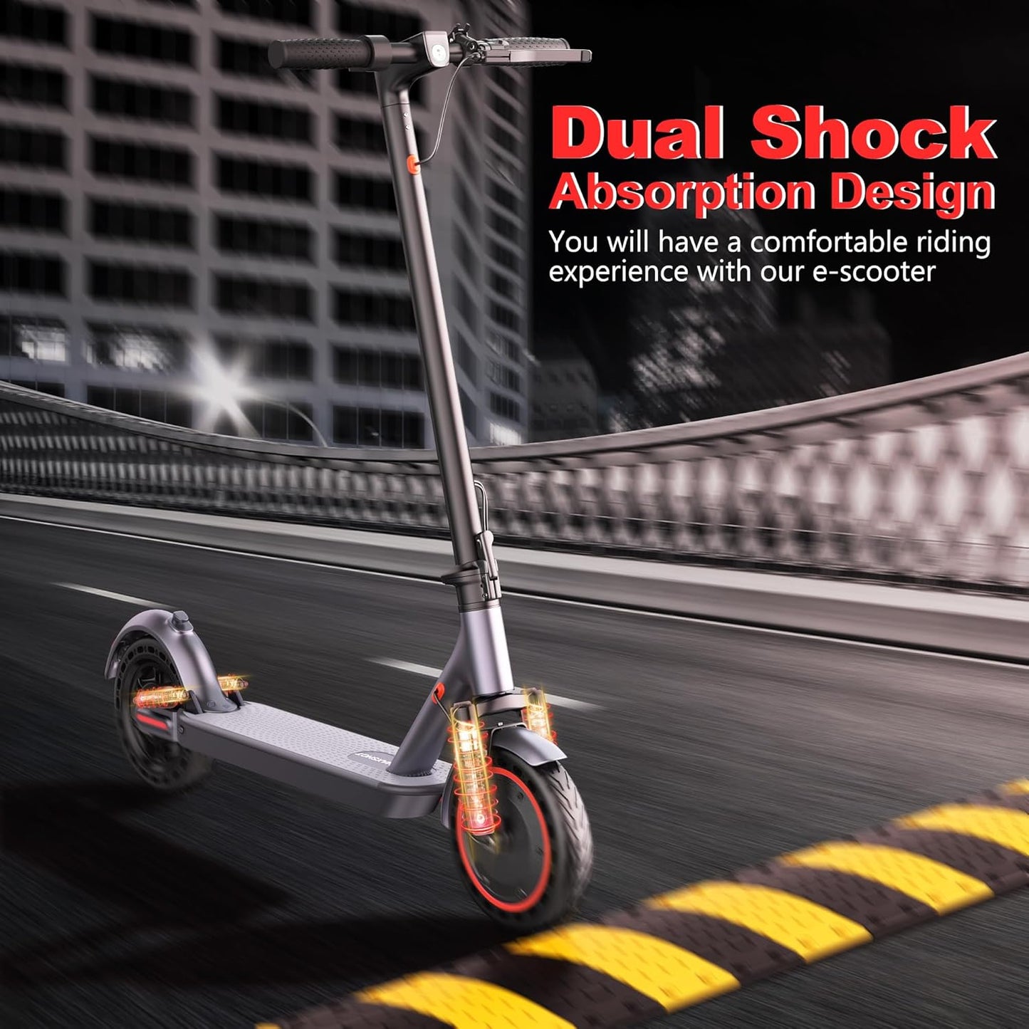 Electric Scooter - Maxshot Folding Escooter for Adults & Kids | 8.5"/10"/14" Tires, 16-22 MPH, Long Range Up to 50 Miles