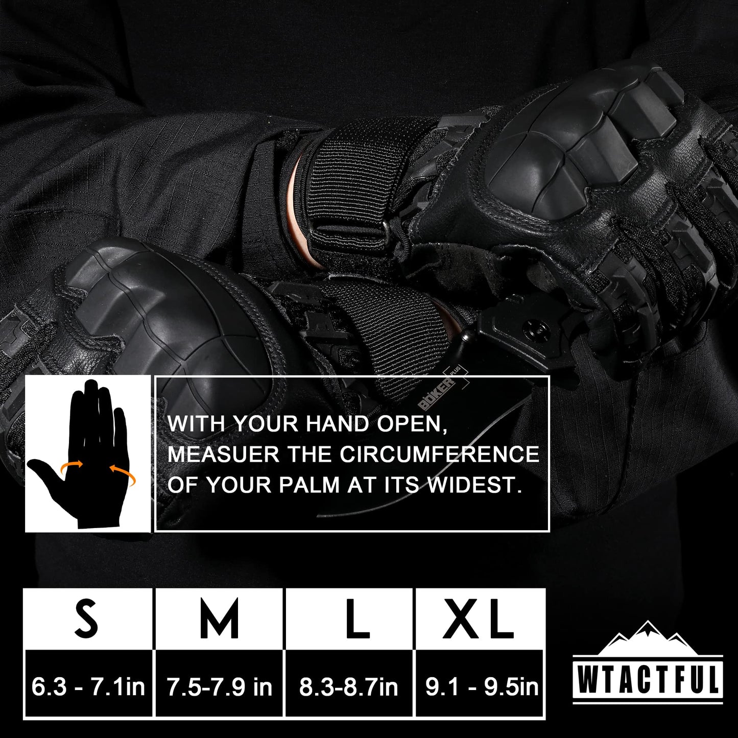 WTACTFUL Touch Screen Motorcycle Tactical Gloves for Men Airsoft Paintball Gear MTB Bike Cycling Cross-Country Motorbike ATV Hunting Hiking Riding Driving Work Outdoor Full Finger Gloves S Black