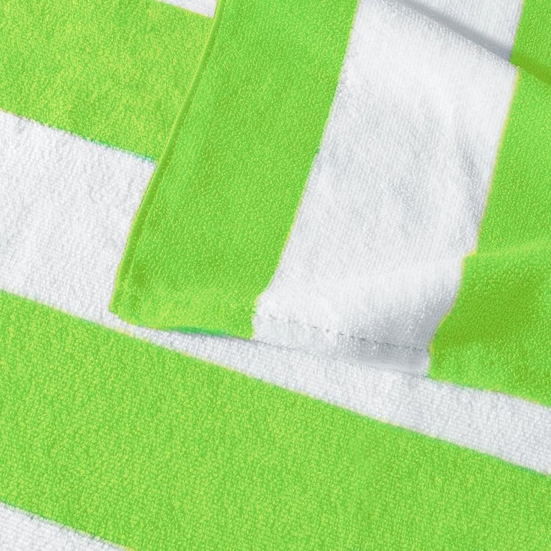 Oversized Beach Towels - 4 Pack Lightweight Cabana Stripe Pool Bath Towels for Kids & Adults | Extra Large 30x60 Inches, Green