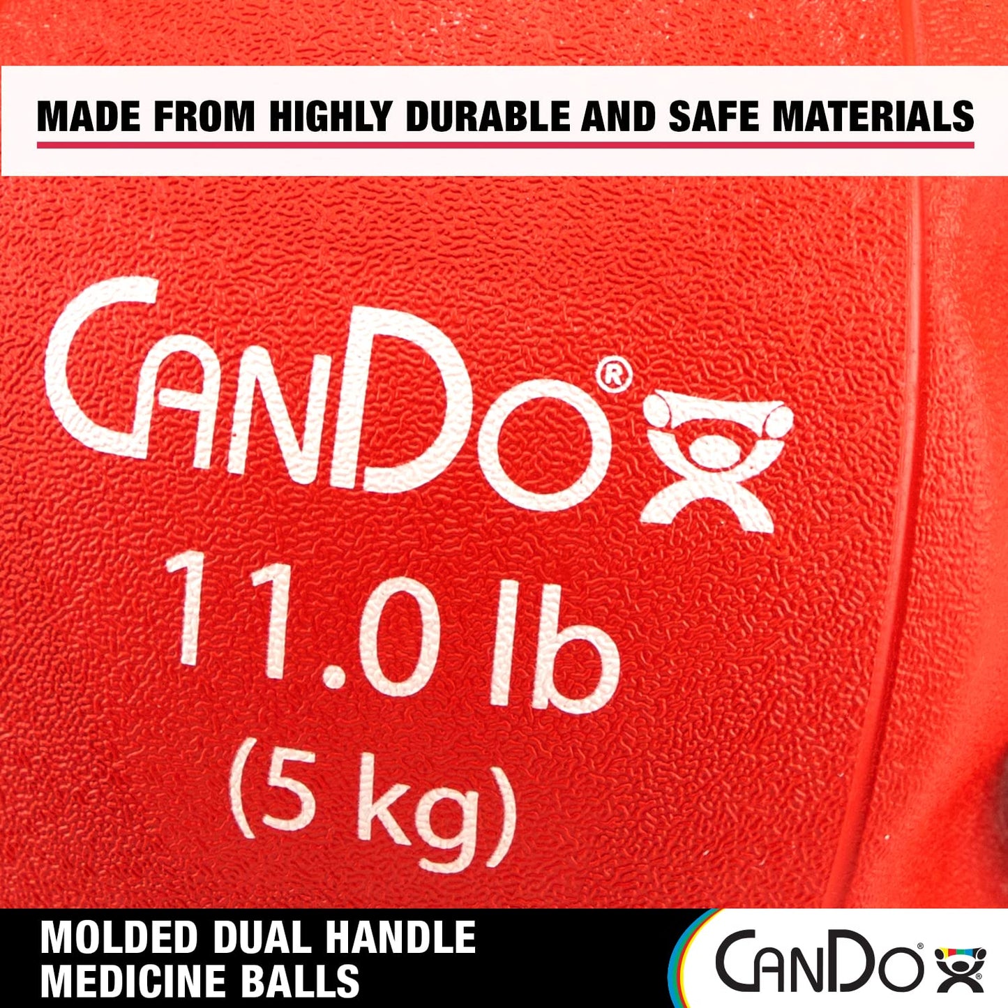 CanDo 505041 Molded Dual-Handle Medicine Ball, 11lb