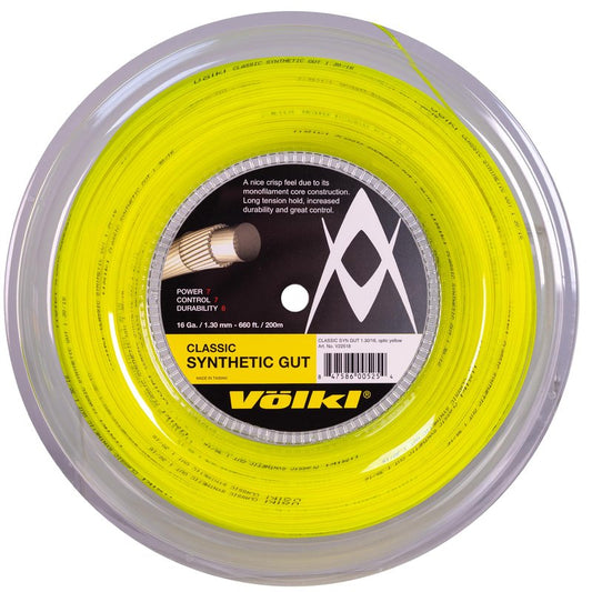 Volkl Classic Synthetic Gut | Tennis Racquet String | All Around | Nylon-Based Center Core.