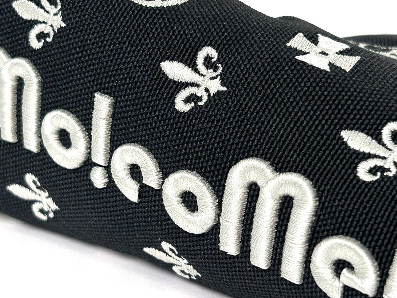 comocome Golf Putter Headcover Blade Style Zipper Closure Synthetic Leather Luxurious Embroidery Lining with Plush Cushion Fits Scotty Cameron Taylormade Odyssey Ping (Black and Baby Skull)