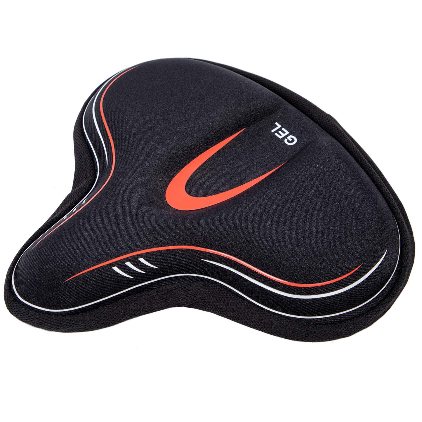 YBEKI Wide Exercise Bike Seat Cover - Comfortable Bicycle Saddle Cushion is Filled with Gel and high Density Foam to Make it More Elastic and Soft for Most Indoor Wide Bike Saddles