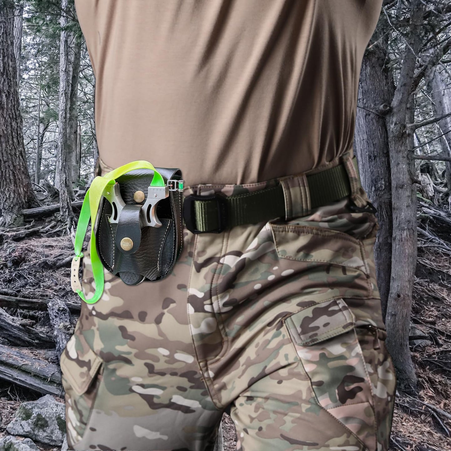 RCZZSUWE Slingshot, Hunting Sling Shot Set for Adults, Professional Stainless Steel Tactical Slingshots, High Velocity Catapult with Ammo Balls, Rubber Bands, Ammo Pouch, Target（Black）
