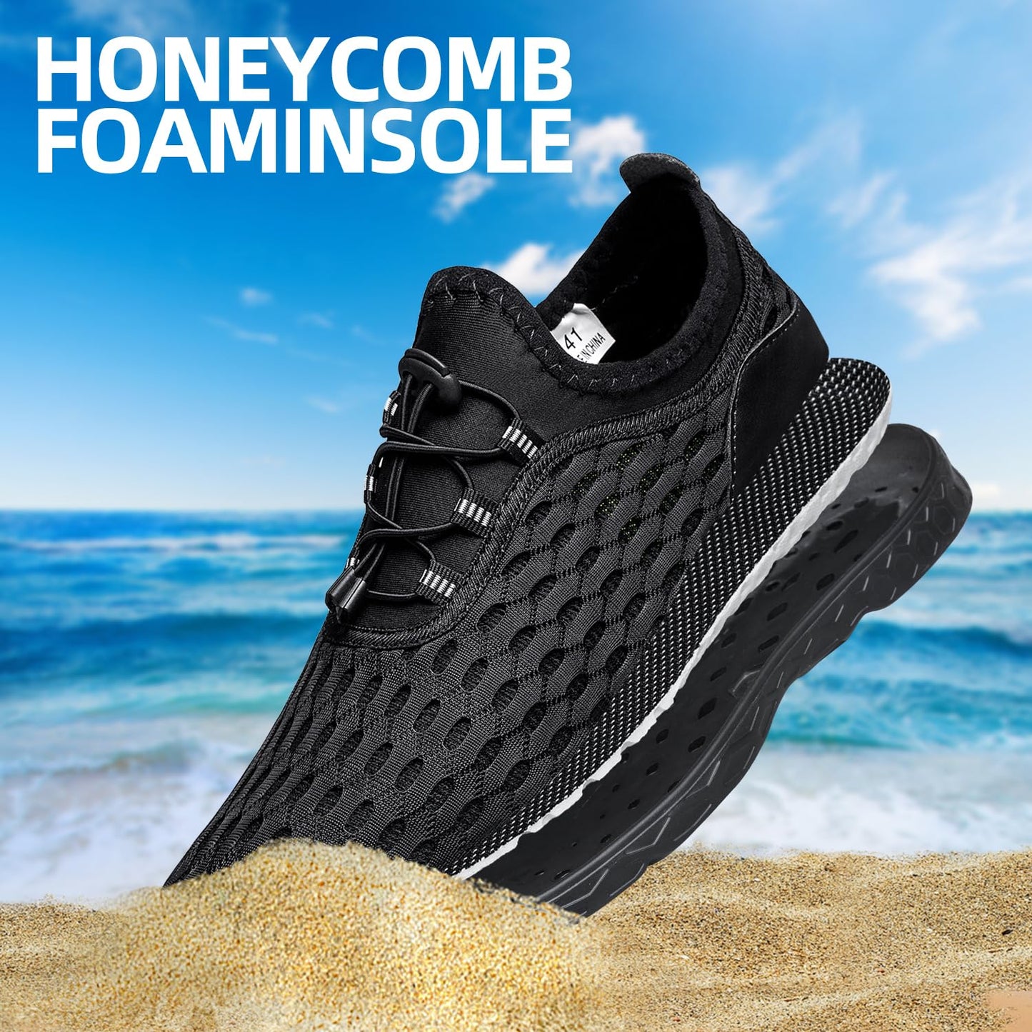 DOUSSPRT Men's Water Shoes Quick Dry for Beach Swim Pool Fishing