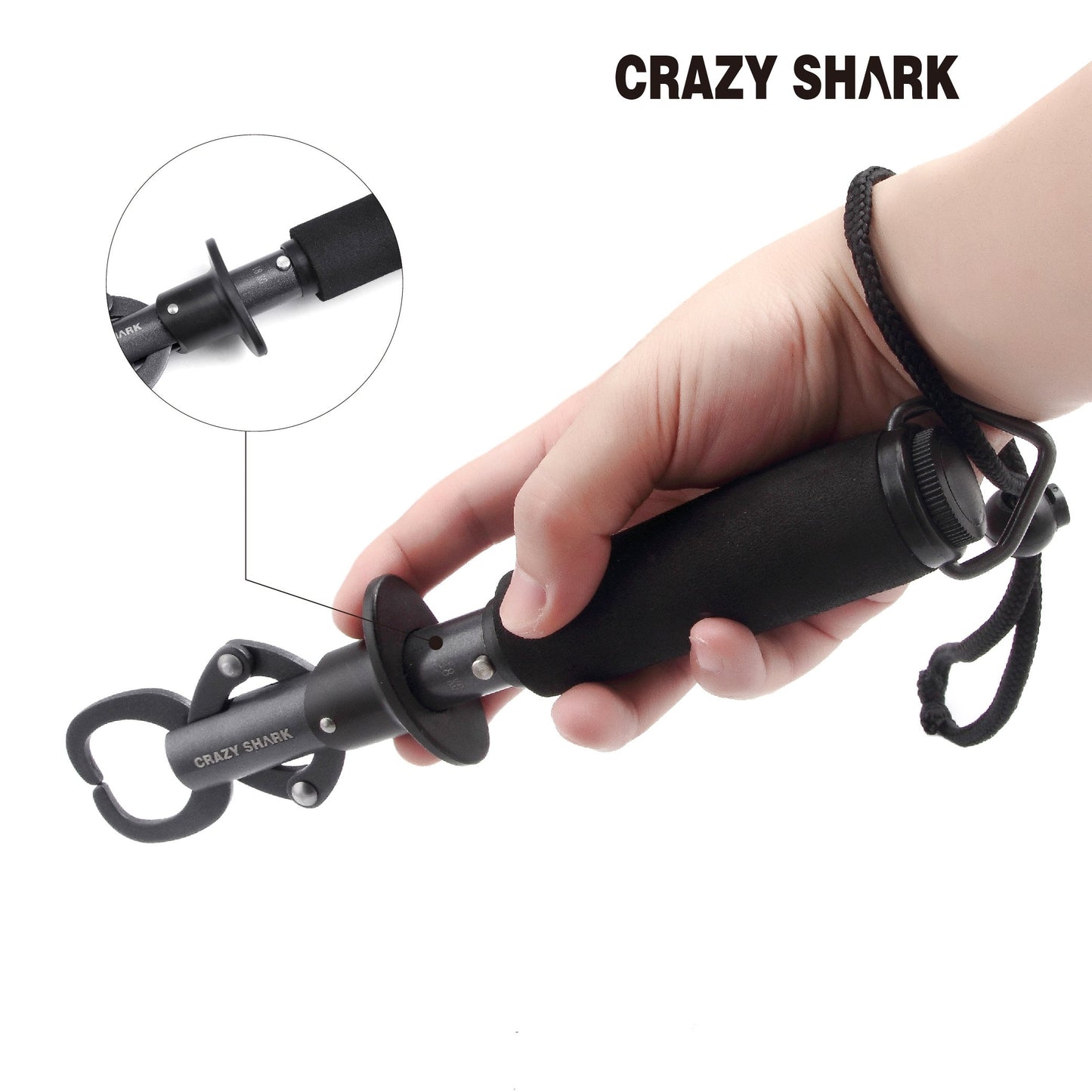 Crazy Shark Aluminum Fish Hook Remover Removal Fishing Tools Tackle Squeeze-Out 6.7in Gray