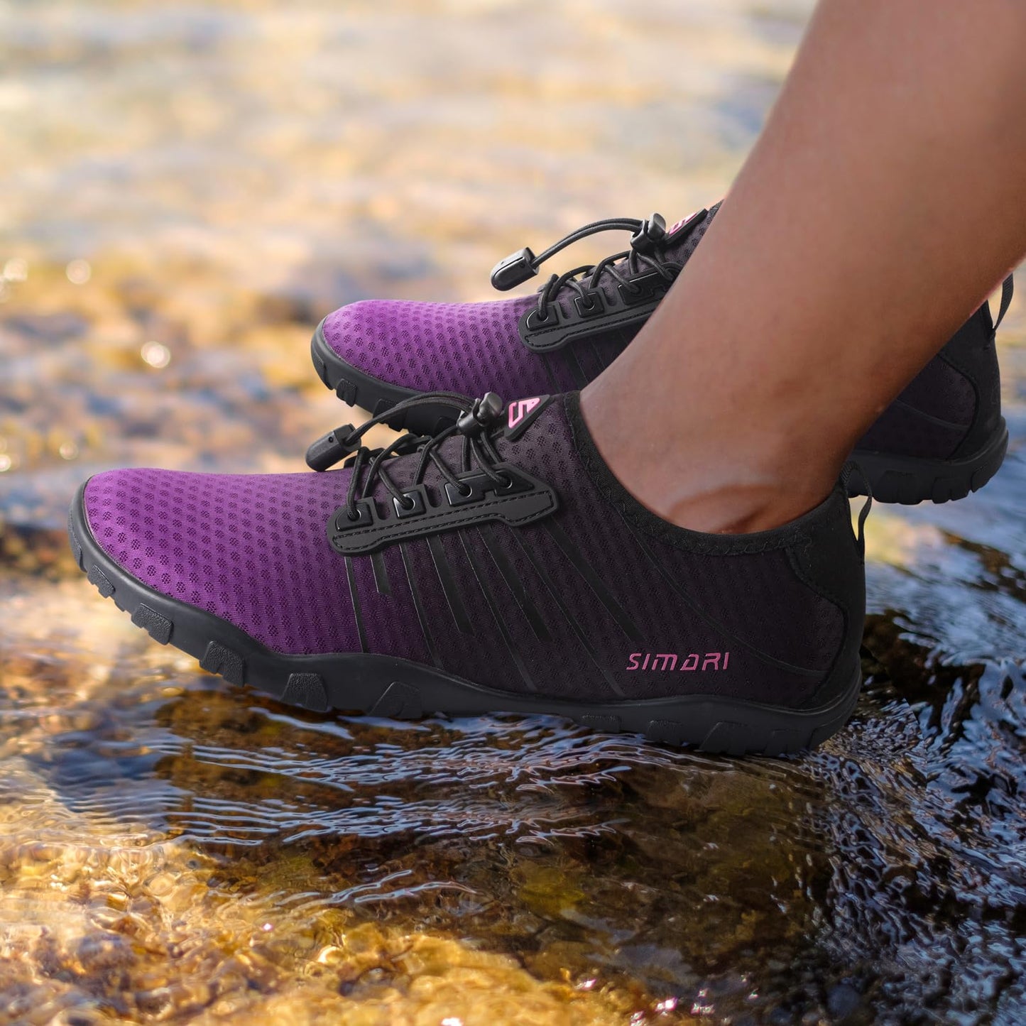 SIMARI Water Shoes for Women Men - Barefoot Quick-Dry Aqua Socks | Lightweight Swim Shoes for Surfing, Swimming, Beach Sports, Kayaking, Diving | Non-Slip Design