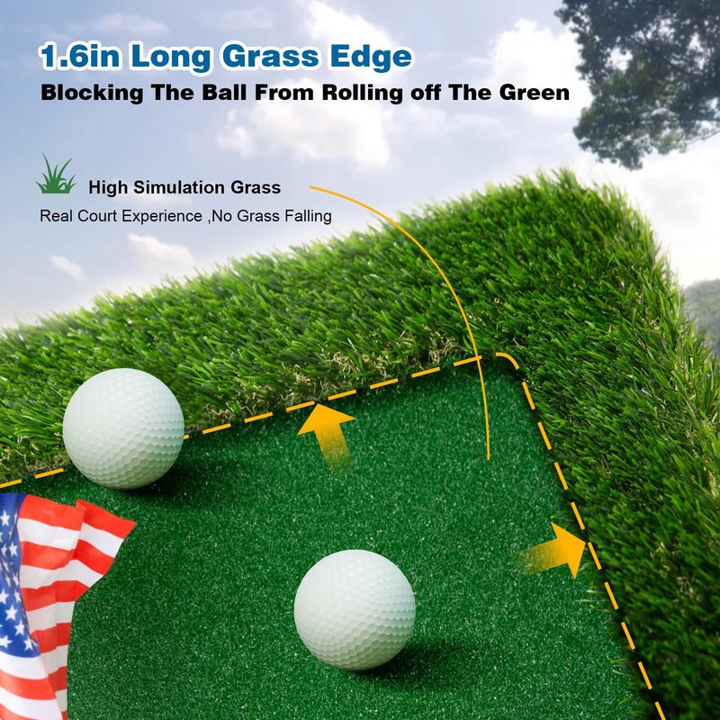 PLBBJH Floating Golf Green for Pool, Various Sizes (35"x24"/47"x35"/63"x47") to Suit Your Needs, Floating Chipping Green-Ideal for 2-4 Golfers Competing and Improving Skills in Outdoor and Pool Games