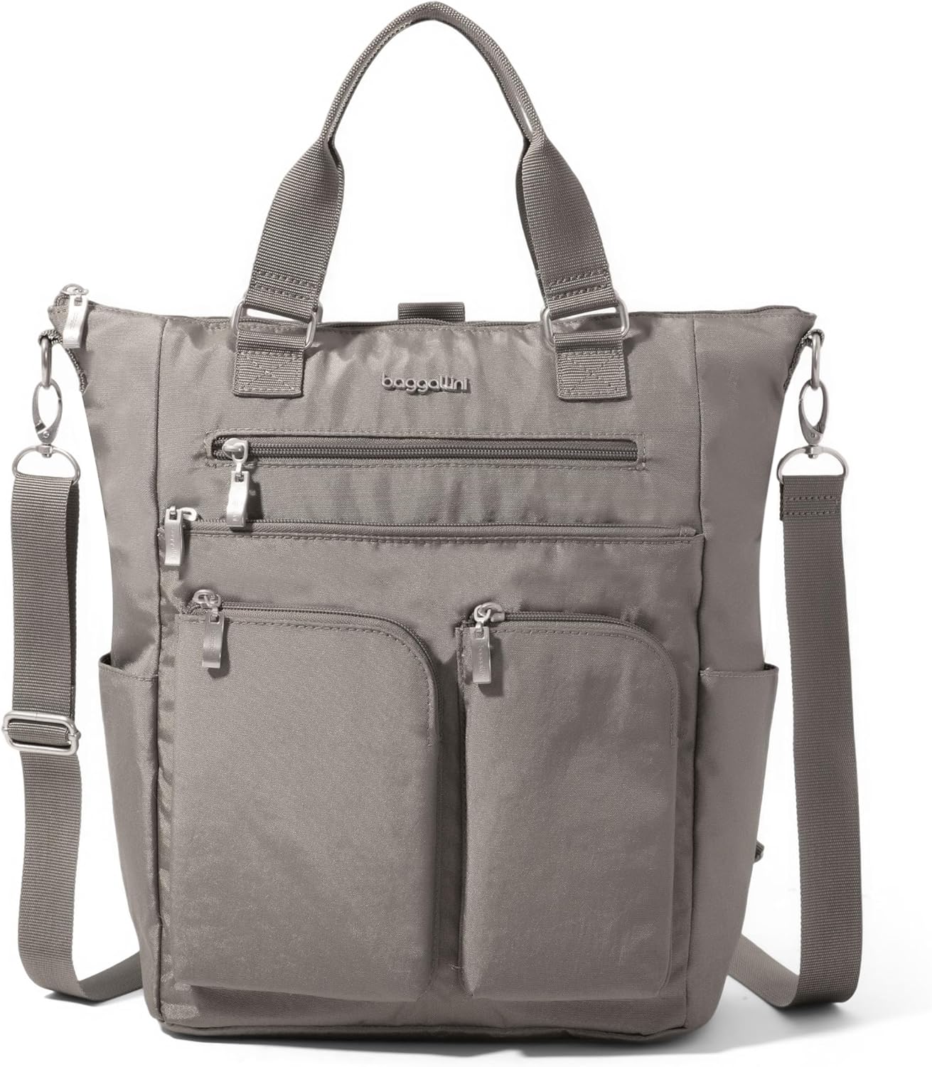 Baggallini Tote Backpack - 3-in-1 Lightweight Travel Bag with RFID Phone Wristlet | 15"x10.5"