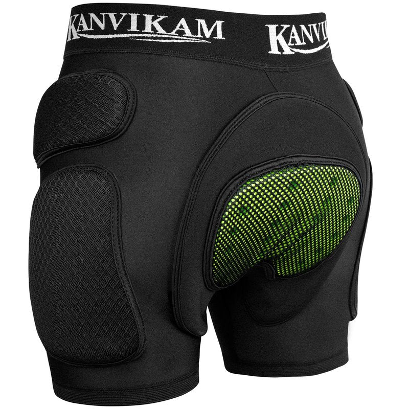 Kids Hips Padded Shorts Upgrade Version for Outdoor Sports with Thick EVA Pads, CE Level Silicone Tailbone Pads, Enhanced Protection for Ski Skateboard Ice Skating Biking (Black, XL)