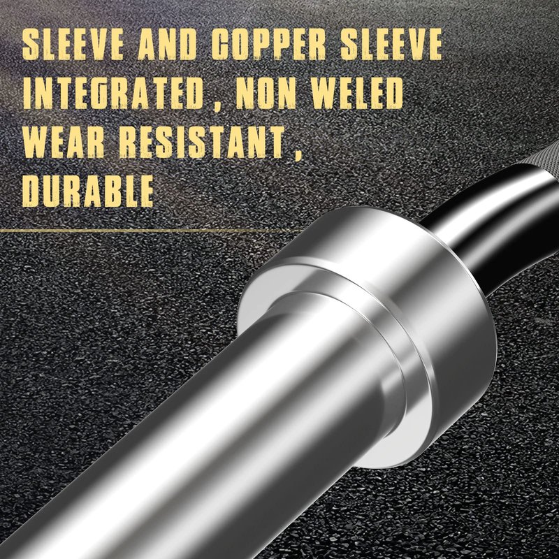 Elevens Olympic Barbell EZ Bar Curl Bar 4ft/5ft/7ft for 2 Inch Weight Plates, Perfect for Home Fitness (300lb/330lb/400lb/700lb/1000lb/1500lb)