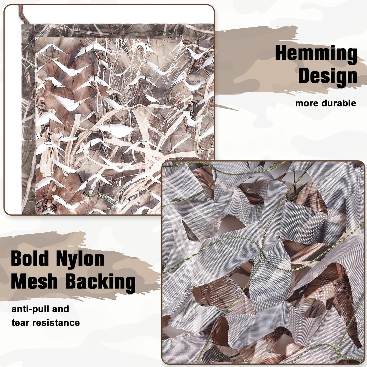 Yeacool Camo Netting 10x20 Mesh Camouflage Netting Military Surplus Hunting Blind Net for Military Theme Party Decorations Backdrop Sunshade Car Cover Camping Shooting (Dry Grass, 10ftx20ft, 3m*6m)