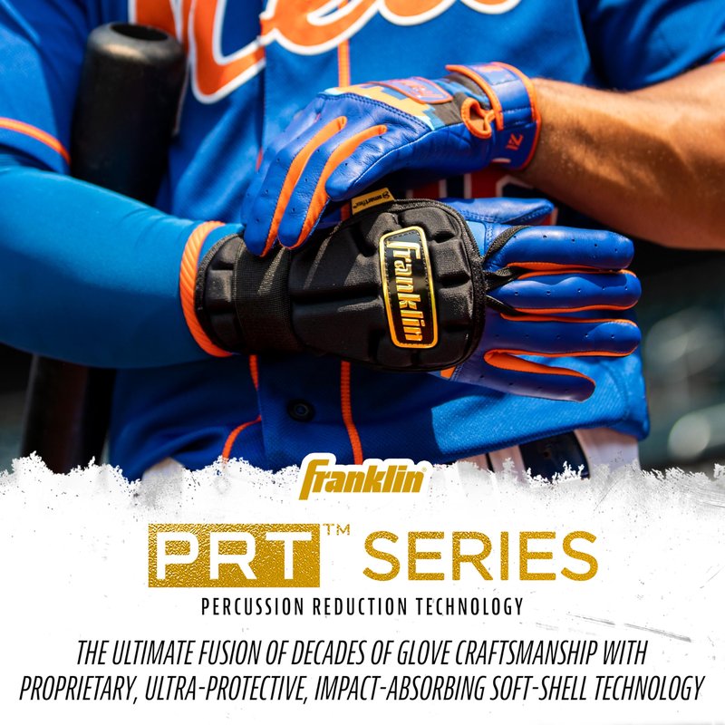Franklin Sports Baseball Hand + Wrist Guard - PRT LG Series Adult Hand + Wrist Protector for Batting - Protective Shield - Righty + Lefty Hitters - Royal - One Size - Adult