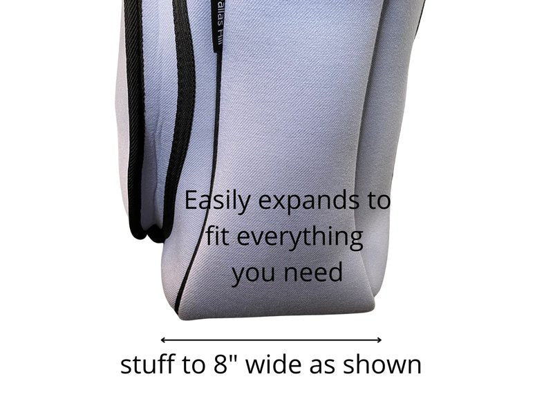 Dallas Hill Designs Tennis Bag for Women | Neoprene Tote | 3 Rackets | Applicable for Pickleball, Paddle, Squash, Racquetball, Badminton | Shoes and Gear | Ladies Purse | Multi Pockets