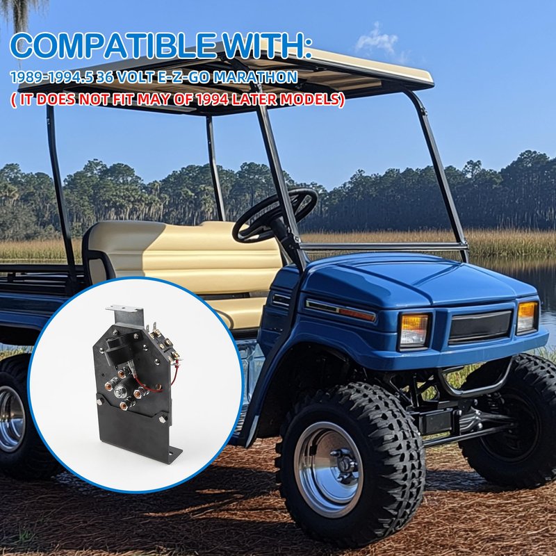 Wahparts EZGO Forward and Reverse Switch Assembly Compatible with 1989-1994.5 36 Volt E-Z-GO Marathon 25396-G2 25259-G2 21744-G1