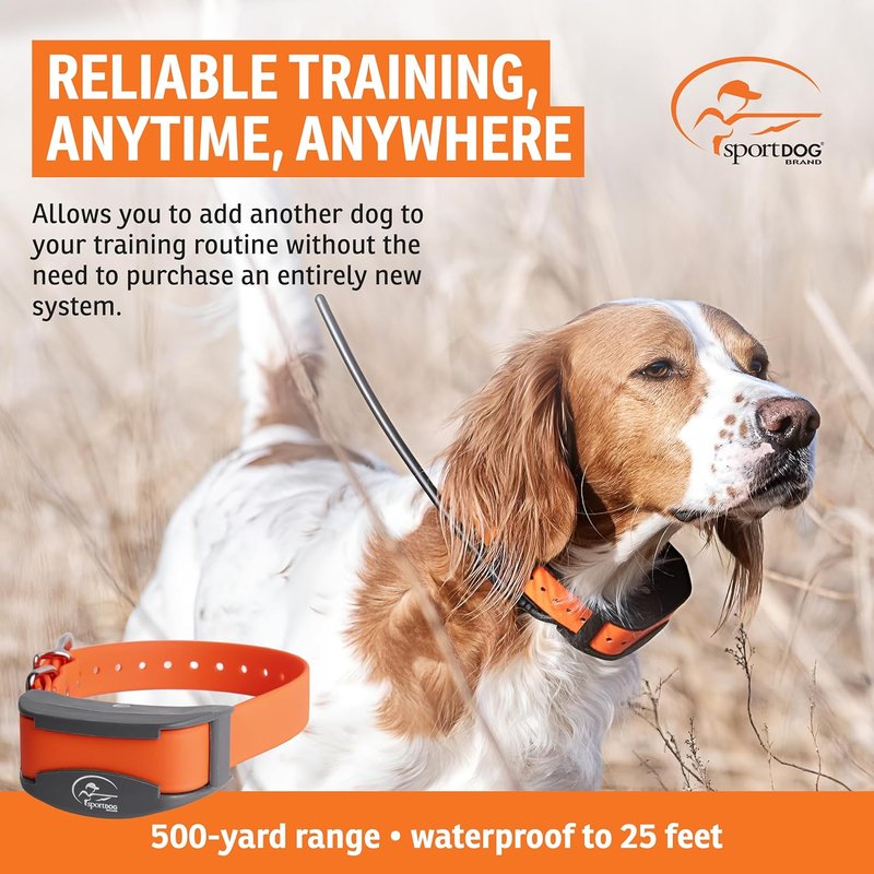 SportDOG FieldTrainer 425X Add-a-Dog Collar - Waterproof E-Collar for Multi-Dog Households - Durable Obedience Training - Orange