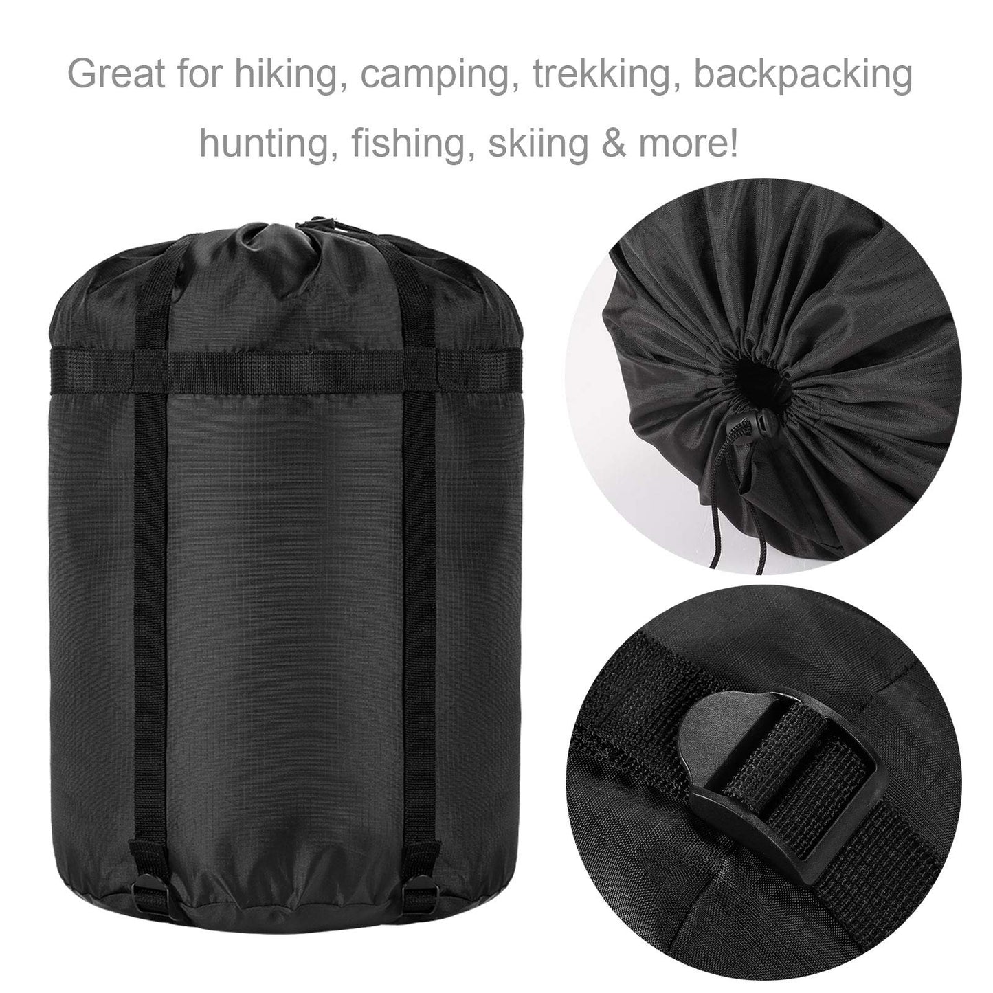 Compression Stuff Sack, 2 Pack Sleeping Bags Storage Stuff Sack Organizer Waterproof for Travel - Great Sleeping Bags Clothes Camping Hiking Backpacking Bag By Borogo