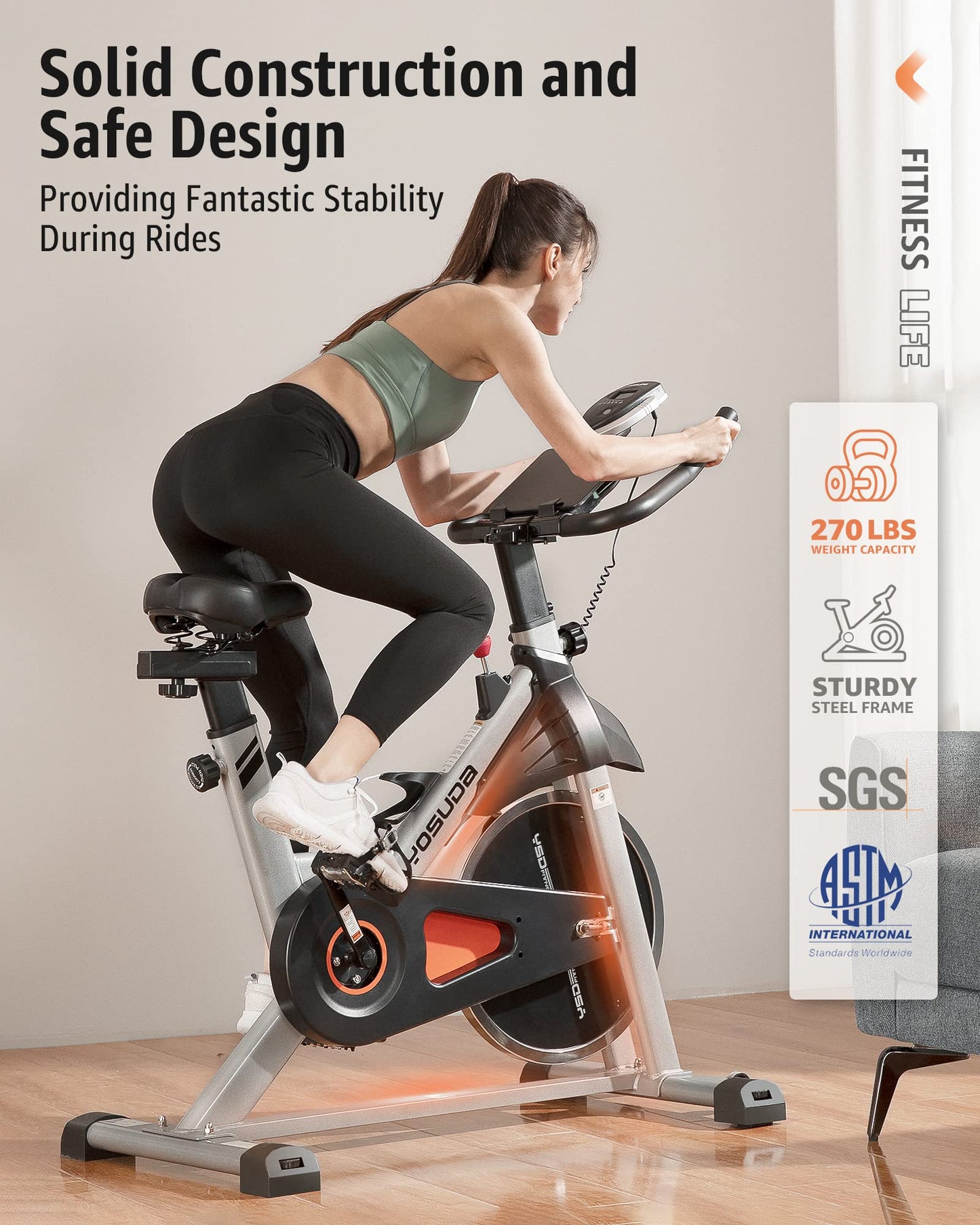 YOSUDA Indoor Cycling Bike Stationary - Cycle Bike with Tablet Mount & Comfortable Seat Cushion