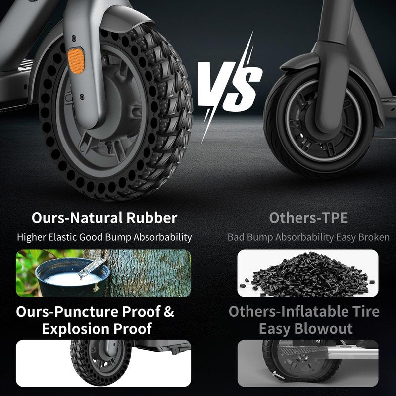 BANGTING 2PCS 60/70-6.5 Scooter Tire, 10x2.5 inch Tire Solid for Segway Ninebot Max G2 / G30 / G30D / G30E / G30E / G30LP / G30D II / G30 Max, 10x2.5-6.5 Tires Replacement for Electric Scooter (Black)