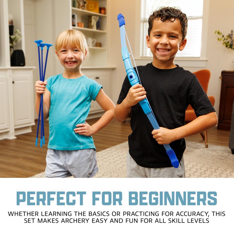 Franklin Sports Kids Archery Bow and Arrow Set - Indoor Toy Archery Set - Plastic Bow and Toy Arrows for Kids - Complete Youth Set