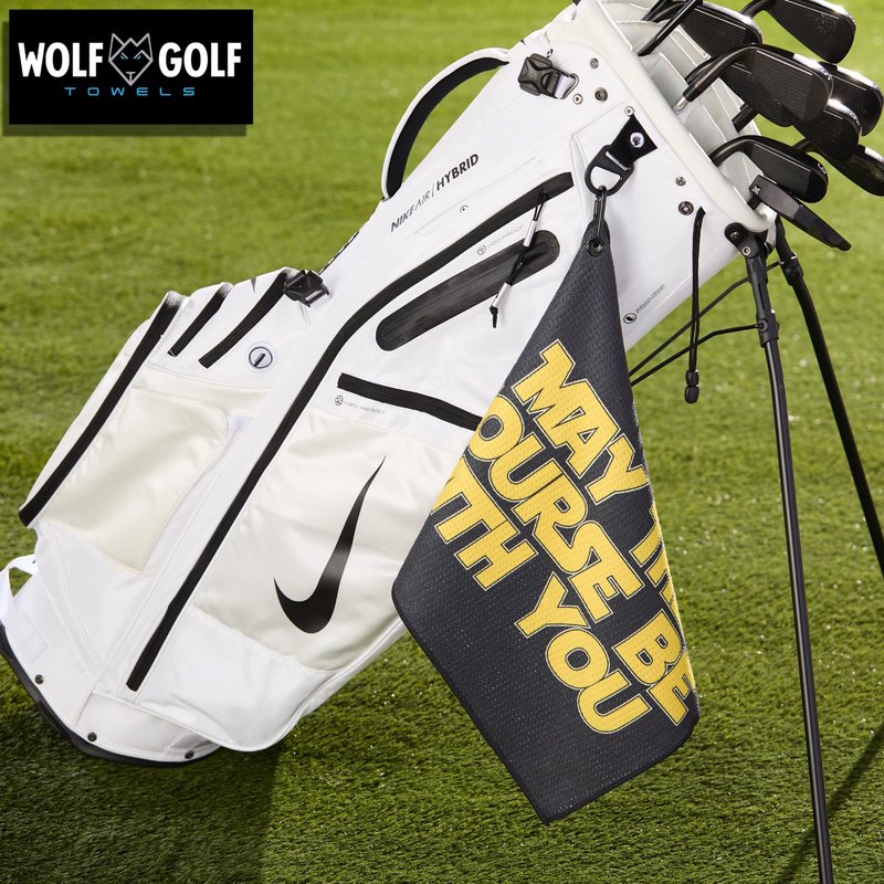 May The Course Be with You Golf Towel - Golf Accessories for Men - Golf Gifts for Men - Printed Funny Golf Towel