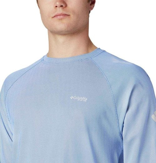 Columbia Men's Terminal Deflector Long Sleeve, Vivid Blue/Cool Grey, X-Large