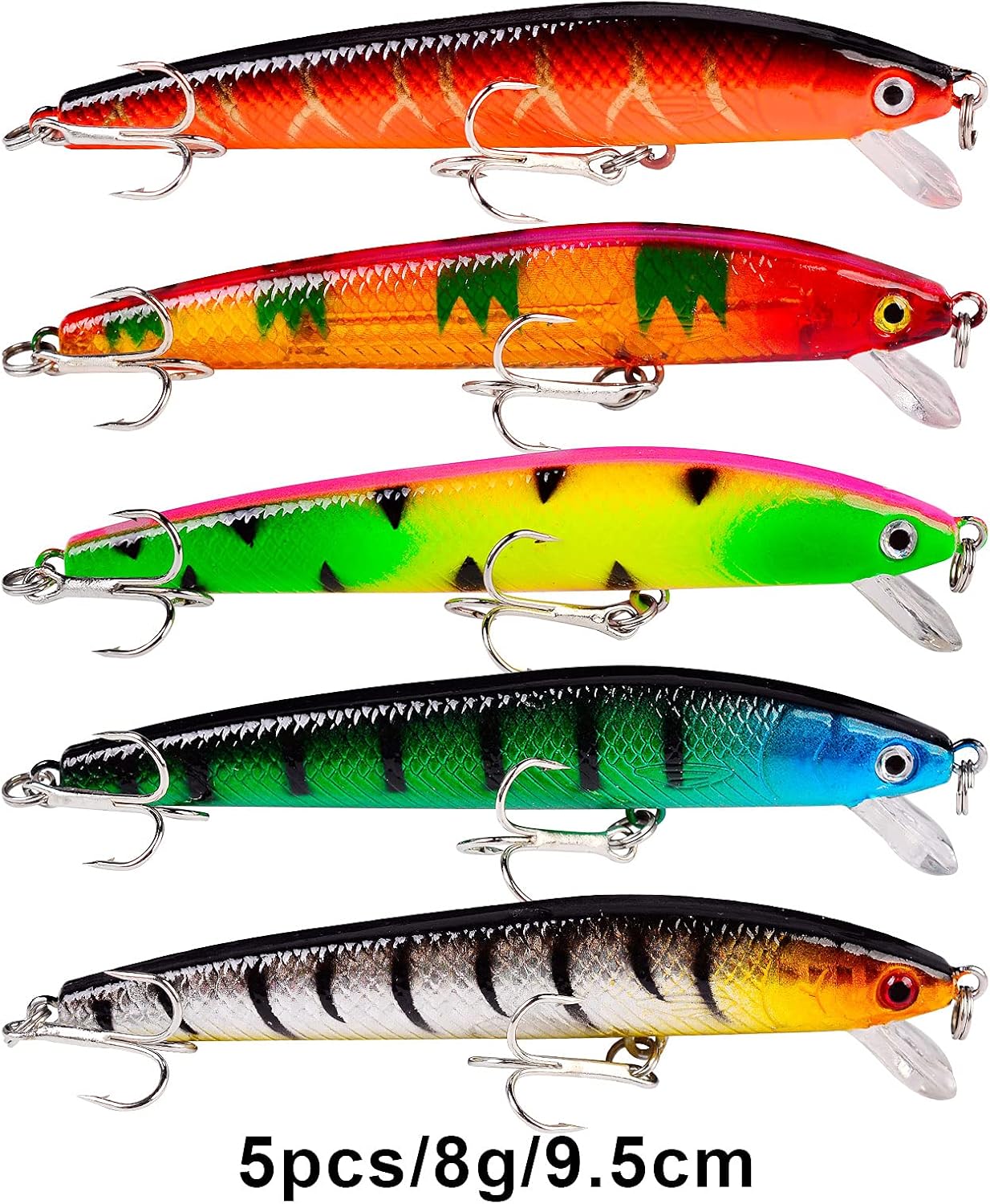 Bass Fishing Lures Kit - Topwater Hard Baits & Crankbaits for Freshwater & Saltwater | 12-Piece Set