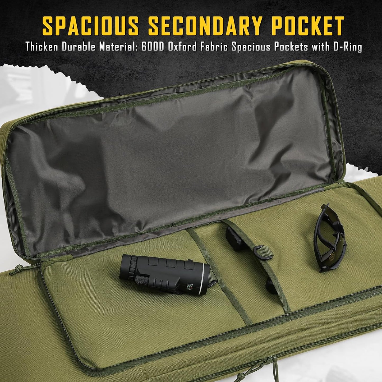 Double Rifle Case - Soft Gun Bag for Rifles & Pistols | Tactical Storage Backpack for Hunters & Shooters - 32/36/42/48/52 Inch